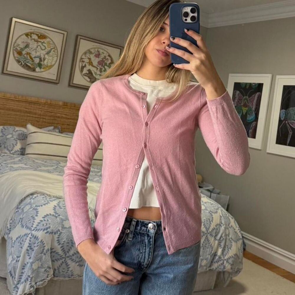 Staud Women's Pink Cardigan